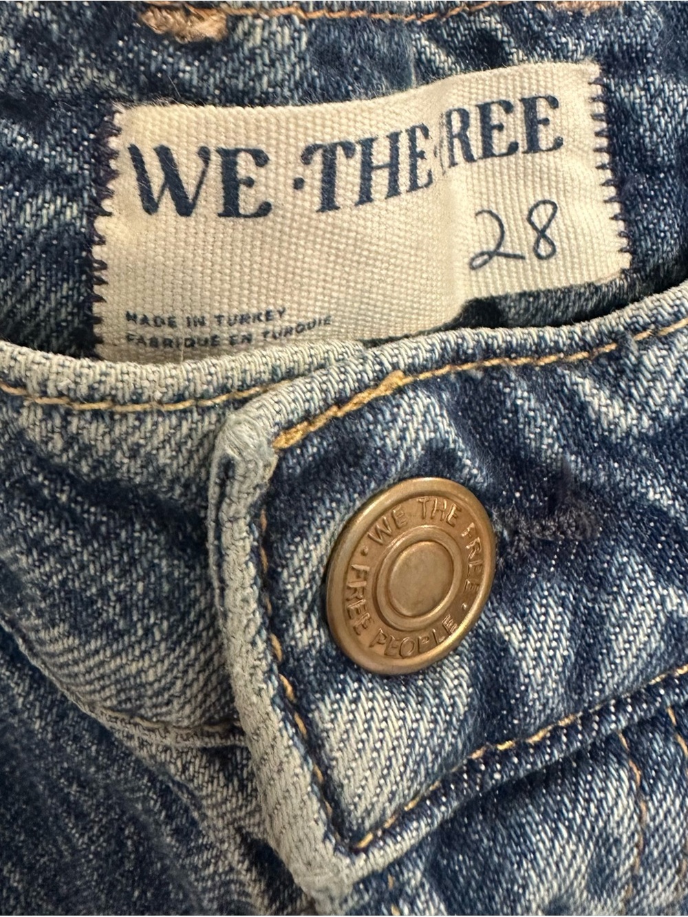 Free People We The Free Final Countdown Cuffed Mid-Rise Jeans Size 28 $128 - Picture 7 of 7